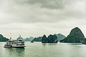 Tour boat in Ha Long Bay; Quang Ninh Province, Vietnam