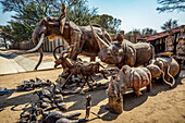 Okahandja Mbangura Woodcarvers Craft Market; Okahandja, Otjozondjupa Region, Namibia