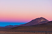 Sonnenuntergang über der Salvador-Dali- Wüste; Potosi, Bolivien