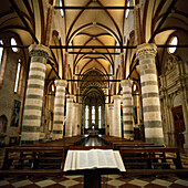 Interior of Church, San Lorenzo, Vicenza, Veneto, Italy