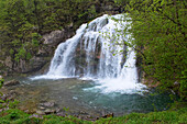 Wasserfall, Fluss Soca, Slowenien