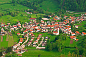 Aerial View of Bovec, Soca Valley, Slovenia