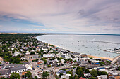 Overview of Town and Harbour, Provincetown, Cape Cod, Massachusetts, USA