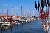 Boote im Yachthafen, Faaborg, Fünen Insel, Dänemark
