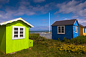 Beach Huts, Aeroskobing, Aero Island, Jutland Peninsula, Region Syddanmark, Denmark, Europe