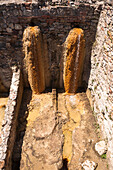 Antike Thermaldusche, Bagno Vignoni, Val d'Orcia, Siena, Toskana, Italien