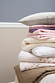 Stack of Linens and Pillows