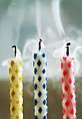 Close-Up of Extinguished Birthday Candles