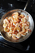 Shrimp in Frying Pan