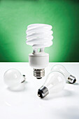 Compact Fluorescent Lightbulb with Incandescent Lightbulbs
