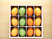 Easter Eggs in a Wooden Box