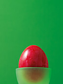 Red Easter Egg in Eggcup