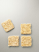 Overhead View of Dried Asian Noodles, Studio Shot