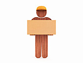 3D-Illustration of Parcel Delivery Service