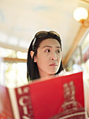 Woman in Restaurant, Aix-En-Provence, France