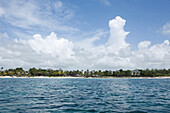 Blick auf ein Resort, Mauritius