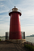 Jeffrey's Hook-Leuchtturm am Hudson River, New York City, New York, USA