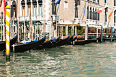 Gondolas, Grand Canal, Venice, Veneto, Italy