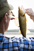 Man Fishing, Missinipe, Otter Lake, Saskatchewan, Canada