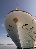 Cruise Liner Moored At Katakolon Bay; Katakolon, Greece