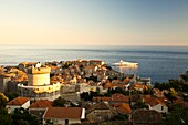 Hohe Winkelansicht von Dubrovnik; Kroatien