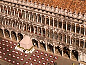 Altstadtplatz, Blick aus hohem Winkel; Piazza San Marco, Venedig, Italien