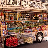 Close-Up View Of Truck With Take-Out Food; Rome, Italy
