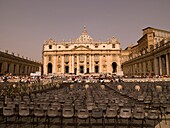 Saint Peter's Square And Saint Peter's Basillica; Rome, Italy