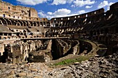 Interior View Of Arena Inside The Colosseum; Rome, Italy