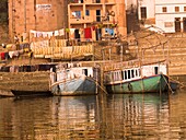 Boote in Varanasi; Indien