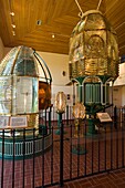 Linsenanzeige im Ponce Inlet Leuchtturmmuseum; Daytona Beach, Florida, USA