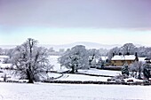 Rural Scene In Winter; Nr Bellingham, Northumberland, England