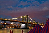 East River And Bridges; Manhattan, New York City, Usa