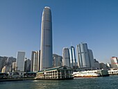 Zwei internationale Finanzzentrumstürme; Hongkong, China
