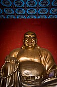 Goldene Statue des lächelnden Buddha