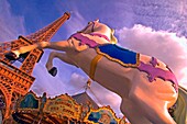 Merry-Go-Round And Eiffel Tower; Paris, France