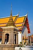 Außenansicht des Wat Pho-Tempels im Bezirk Rattanakosin; Bangkok, Thailand