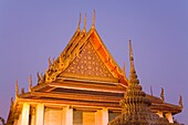 Exterior Of Temple At Dusk; Bangkok, Thailand