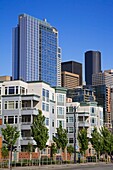 Waterfront Apartments And Wamu Center Tower; Seattle, Washington State, Usa