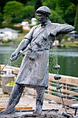 Fischerdenkmal; Gig Harbor, Tacoma, Bundesstaat Washington, USA