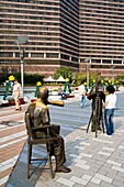 Statues On Avenue Of The Stars In Kowloon District; Hong Kong, Hong Kong Territory, China