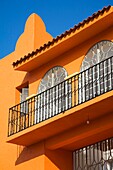 Santa Cruz Port, Huatulco, Oaxaca State, Mexico; Low Angle View Of Store Balcony