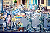 Leon, Nicaragua, Central America; Civil War Mural