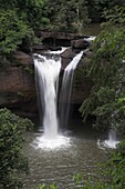 Namtok Heo Suwat Waterfall, Khao Yai National Park, Thailand; Small Waterfall Flowing Into Stream