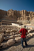Man Looking At The Temple Of Hatshepsut