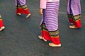 Barfußlaufen im Kostüm, Blumenfest; Chiang Mai, Thailand