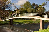 Pedestrian Bridge Over River Coquet, Rothbury, Northumberland, England