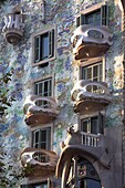 Verziertes Äußeres der Casa Batllo, Barcelona, Spanien