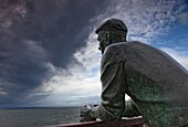 Statue am Hafen; Port William, Dumfries und Galloway, Schottland