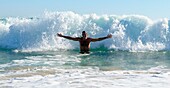 Man Body Surfing